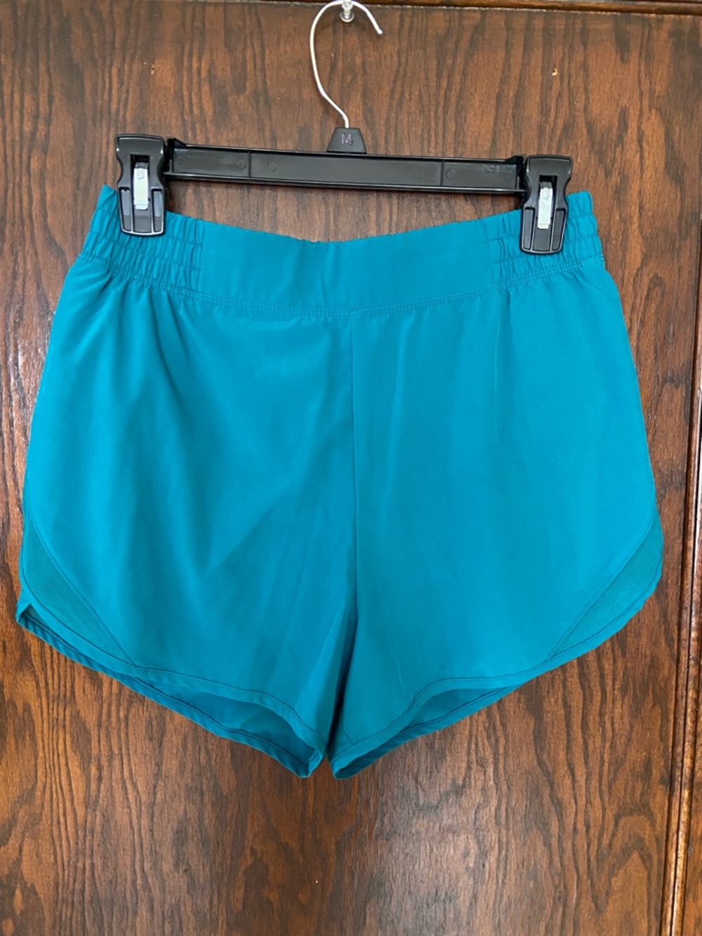 JF Teal Running Shorts with built-in Undergarments and Mesh detail